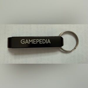 Gamepedia Keychain Bottle Opener Black Gray 2.75 Inches